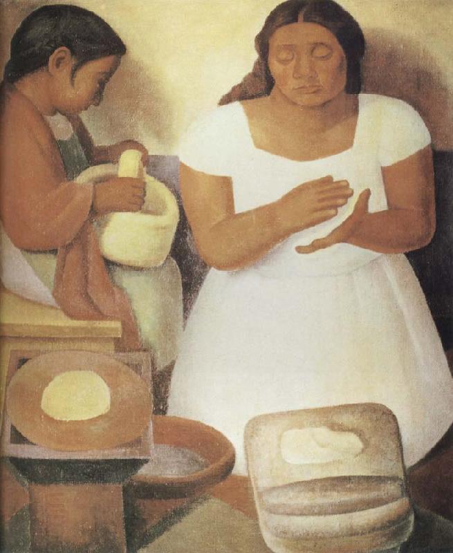 Diego Rivera Make the tortilla China oil painting art